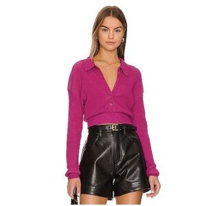 Monrow Fuchsia‎ Knit Sweater